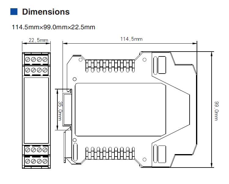 Voltage/Current Input, Signal Isolator converter
