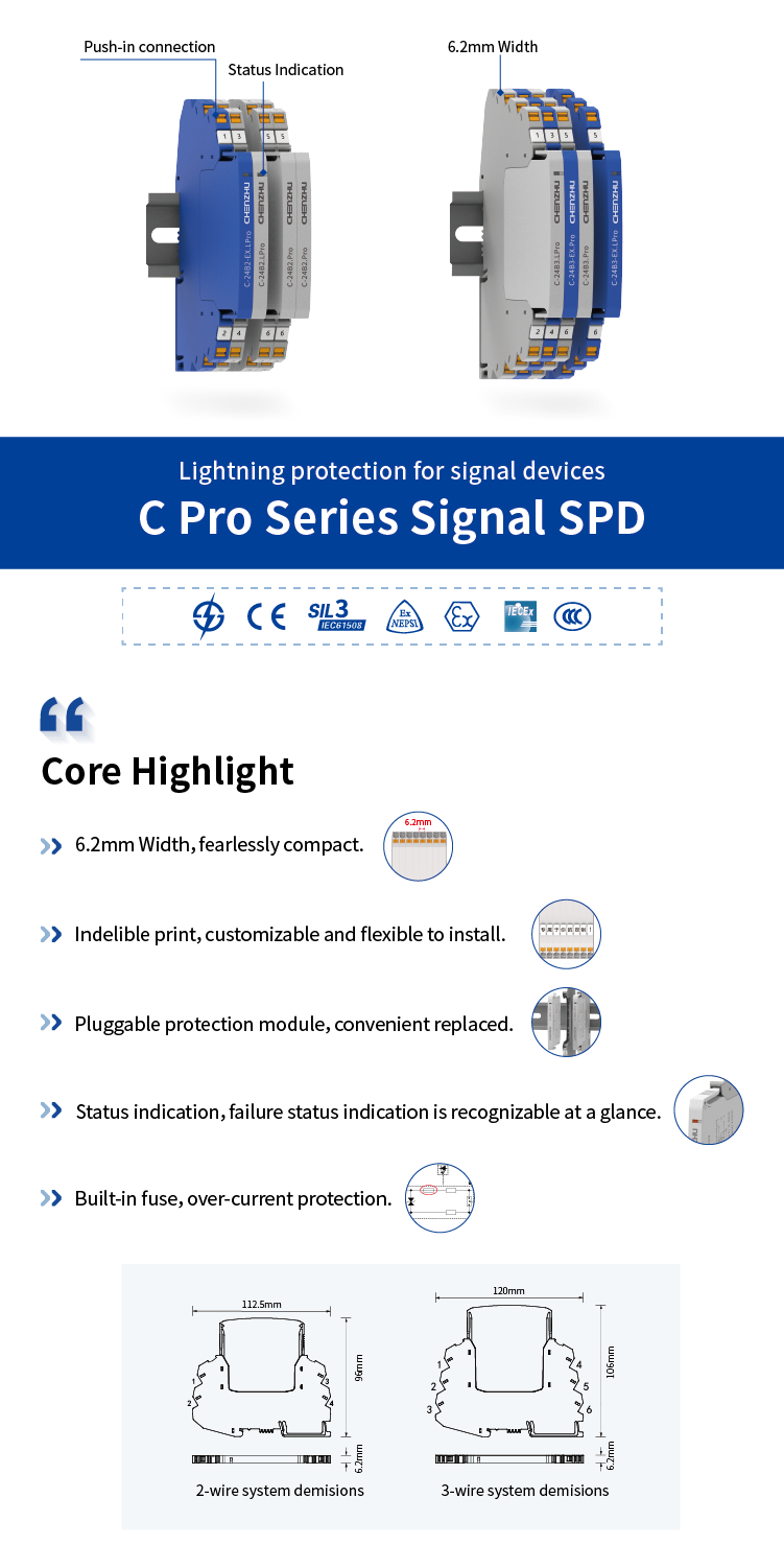 SPD for Signal (5V; 2-wire; In=10kA )